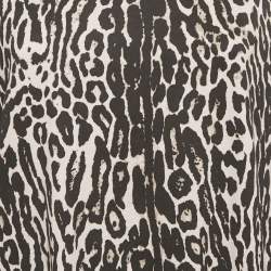 Pre Owned Burberry Monochrome Leopard Print Jersey T-Shirt S