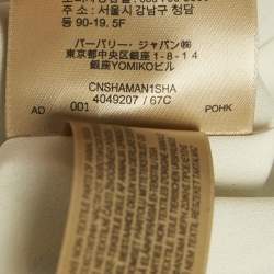 Pre Owned Burberry Multicolor Framed Heads Print Silk Lace Trim Maxi Dress M