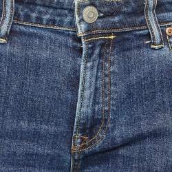 Pre Owned Burberry Blue Denim Mid Rise Skinny Jeans M/Waist 33"