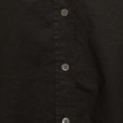 Pre Owned Burberry Black Stretch Cotton Button Front Shirt M