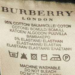 Pre Owned Burberry Black Stretch Cotton Button Front Shirt M