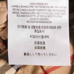 Pre Owned Burberry Beige Check Print Cotton Shorts XS 