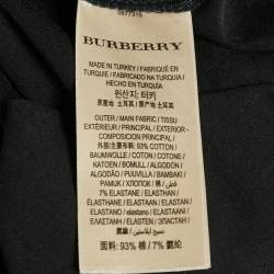 Pre Owned Burberry Black Jersey Crewneck T-Shirt S