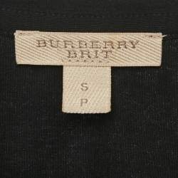 Pre Owned Burberry Black Jersey Crewneck T-Shirt S