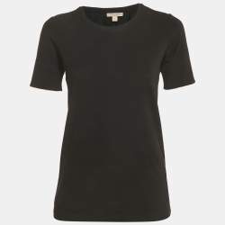 Pre Owned Burberry Black Jersey Crewneck T-Shirt S