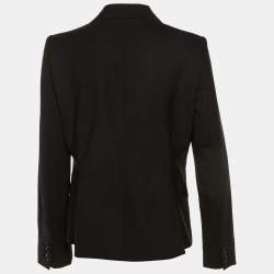 Pre Owned Burberry Black Wool Tailored Blazer L