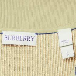 Pre Owned Burberry Sage Green Stretch Knit Midi Dress S