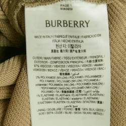 Pre Owned Burberry Sage Green Stretch Knit Midi Dress S