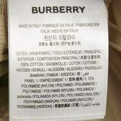 Pre Owned Burberry Beige Cotton and Mesh Panaled Top S