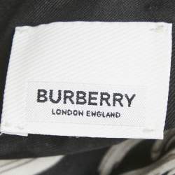 Pre Owned Burberry Black Statue Print Silk Blouse S 