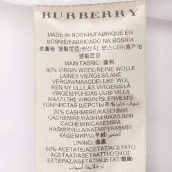 Pre Owned Burberry Grey Wool Blend Short Trench Coat M