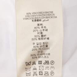 Pre Owned Burberry Grey Wool Blend Short Trench Coat M