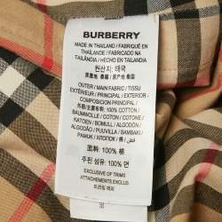 Pre Owned Burberry Beige Vintage Check Print Cotton Full Sleeve Shirt M