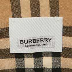 Pre Owned Burberry Beige Vintage Check Print Cotton Full Sleeve Shirt M