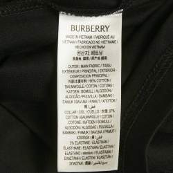 Pre Owned Burberry Black Logo Print Cotton Crewneck T-Shirt XL
