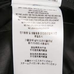 Pre Owned Burberry Black Crepe Fringed Hem Trousers XS