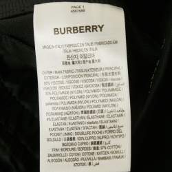 Pre Owned Burberry Black Jersey Zip Detail Cut-Out Pants XS