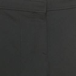 Pre Owned Burberry Black Jersey Zip Detail Cut-Out Pants XS