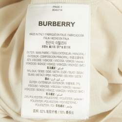 Pre Owned Burberry Cream Star Embellished Jersey Draped Knee-Length Dress S