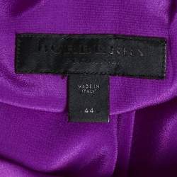 Pre Owned Burberry Purple Satin Shift Dress M