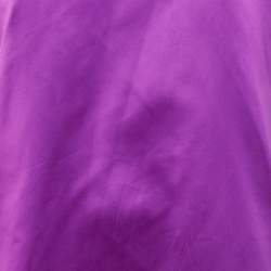 Pre Owned Burberry Purple Satin Shift Dress M