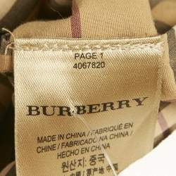 Pre Owned Burberry Beige Check Print Cotton Shirt Dress S 