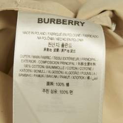 Pre Owned Burberry Beige Cotton Monogram Embroidered Cotton Abbie Mini Dress XS