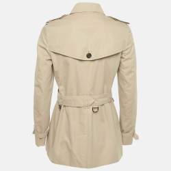Pre Owned Burberry Beige Cotton Short Trench Coat S