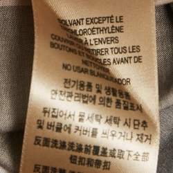 Pre Owned Burberry Beige Checkered Print Cotton Mini Shirt Dress M 