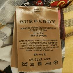 Pre Owned Burberry Multicolor Archive Scarf Print Check Cotton Shirt Dress S