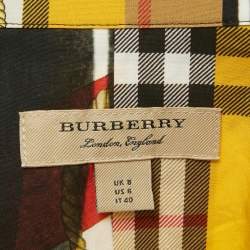 Pre Owned Burberry Multicolor Archive Scarf Print Check Cotton Shirt Dress S