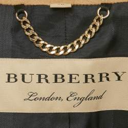 Pre Owned Burberry Beige Wool Blend Trench Coat M