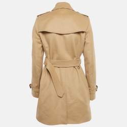 Pre Owned Burberry Beige Wool Blend Trench Coat M