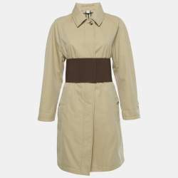 Pre Owned Burberry Beige Cotton Trench Coat S