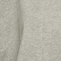 Pre Owned Burberry Grey Cotton Fish Applique Cape Jacket S