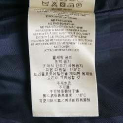 مملوكة مسبقًا Burberry Navy Blue Crepe & Wool Mid Length Coat M