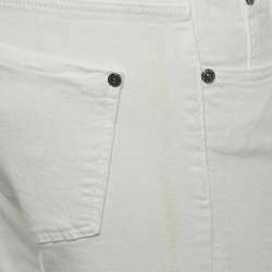 مملوكة مسبقًا Burberry White Denim Micklesfield Skinny Leg Jeans M/Waist 29"