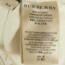 مملوكة مسبقًا Burberry White Denim Micklesfield Skinny Leg Jeans M/Waist 29"