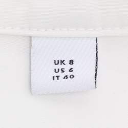 Pre Owned قميص بربري أكمام طويلة قطن أبيض مقاس صغير (سمول)