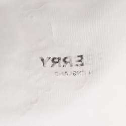 Pre Owned قميص بربري أكمام طويلة قطن أبيض مقاس صغير (سمول)