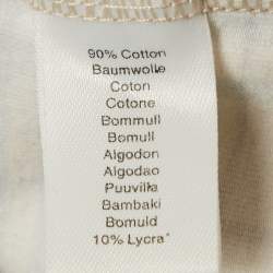 مملوكة مسبقًا Burberry Beige Checks Jersey Long Sleeve Top M