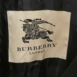 مملوكة مسبقًا Burberry Black Wool Felt Belted Mid-Length Coat M