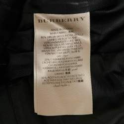 مملوكة مسبقًا Burberry Black Wool Felt Belted Mid-Length Coat M