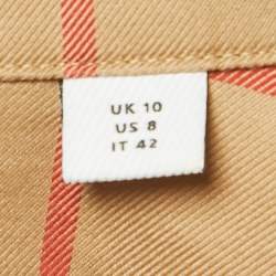 مملوكة مسبقًا Burberry Beige Anette Vintage Check Cotton Shirt M