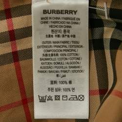 مملوكة مسبقًا Burberry Beige Anette Vintage Check Cotton Shirt M