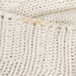 مملوكة مسبقًا Burberry White Cotton Knit Sleeveless Top M