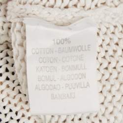 مملوكة مسبقًا Burberry White Cotton Knit Sleeveless Top M