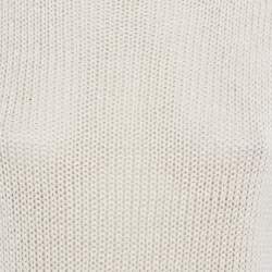 مملوكة مسبقًا Burberry White Cotton Knit Sleeveless Top M
