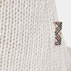 مملوكة مسبقًا Burberry White Cotton Knit Sleeveless Top M