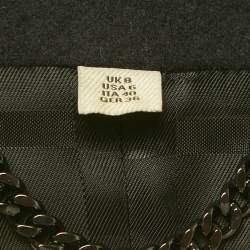 مملوكة مسبقًا Burberry Black Wool Blend Detachable Fur Collar Coat S